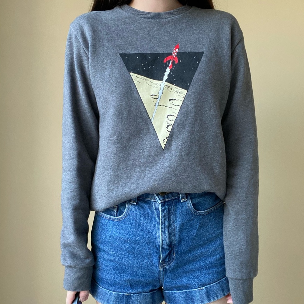 TINTIN Shop Charcoal Gray Sweatshirt